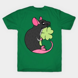 Lucky Clover Rat (Full Color Version 3) T-Shirt